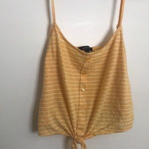 Striped Crop Tank w/ front tire&adjustable straps